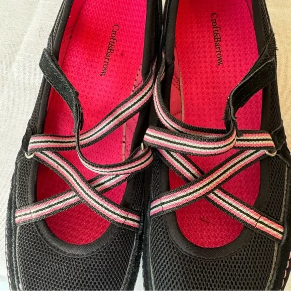 Croft & Barrow Sz 6.5 Women's Black & Pink Sporty Shoes 0003 - Picture 9 of 13